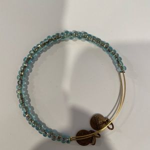 Alex and Ani clear blue beads